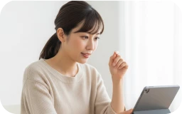 オンライン診察をしている様子